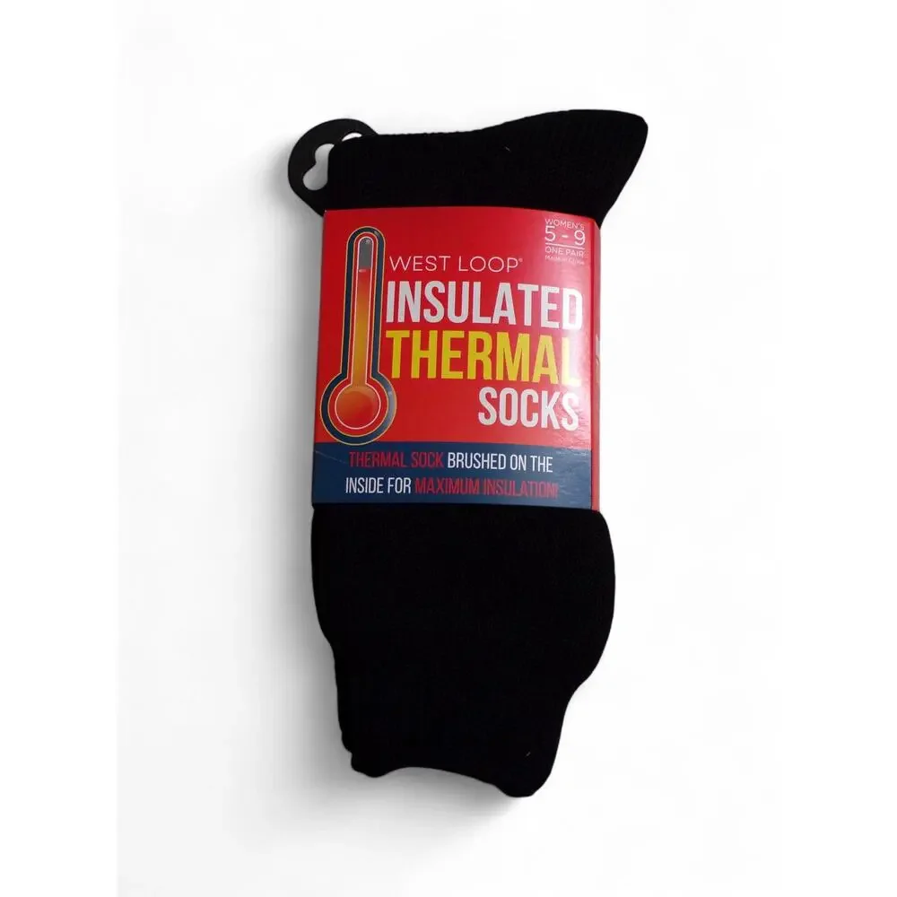 West Loop Men's Insulated Thermal Socks Size 7-12 Brushed Inside Warm